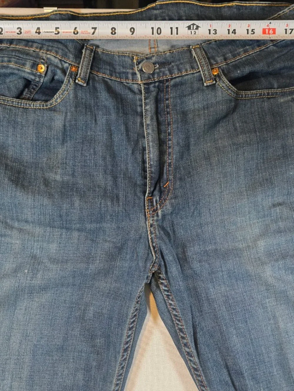 Levi's 514 Men's Jeans 38x30 Straight Fit Medium Wash Stretch Blue Denim
